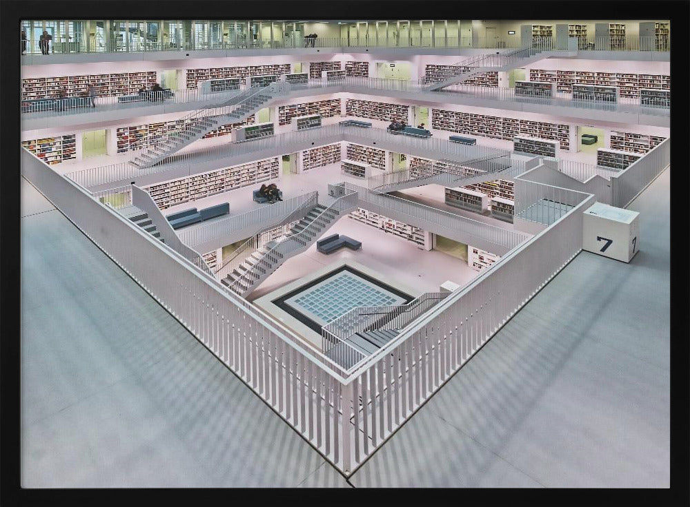 Stadtbibliothek Stuttgart binnenruimte I | Poster