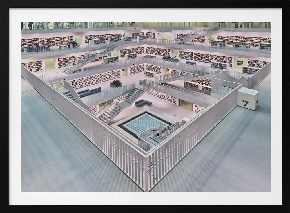 Stadtbibliothek Stuttgart binnenruimte I | Poster