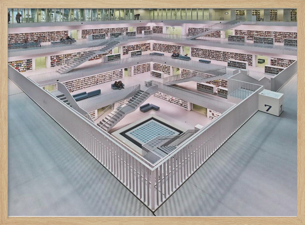 Stadtbibliothek Stuttgart binnenruimte I | Poster