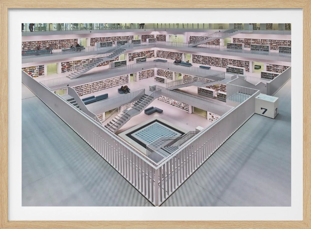 Stadtbibliothek Stuttgart binnenruimte I | Poster
