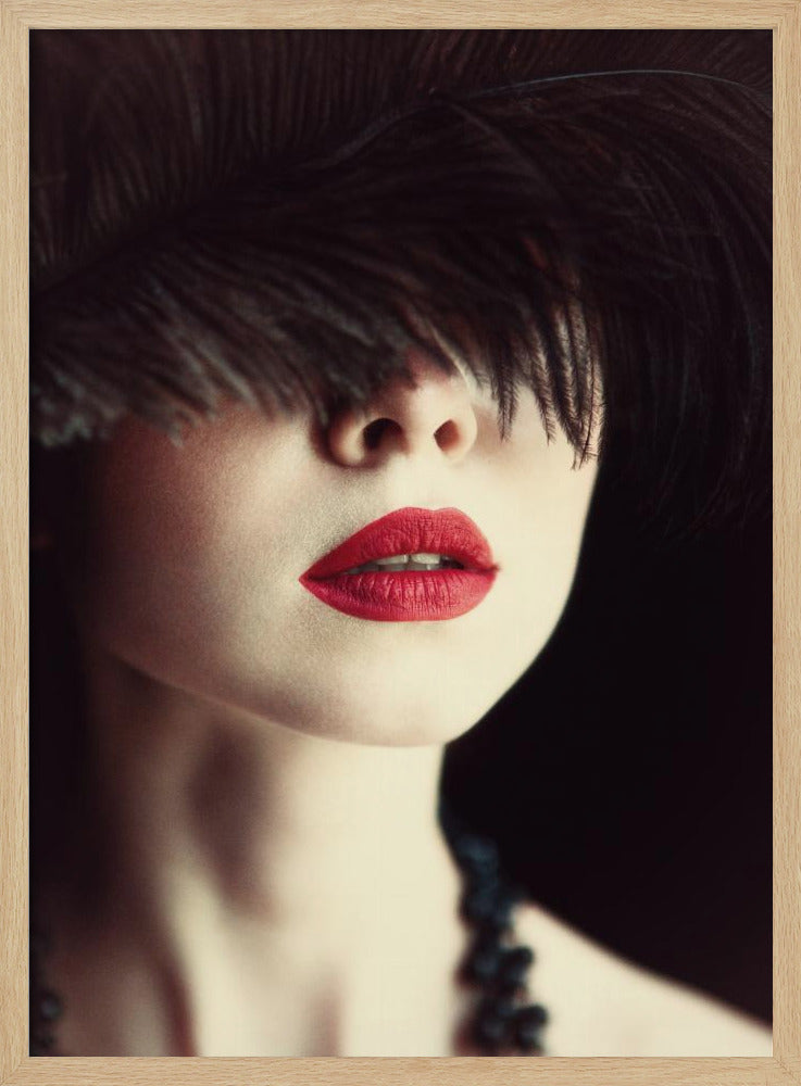 Lips and feather | Poster