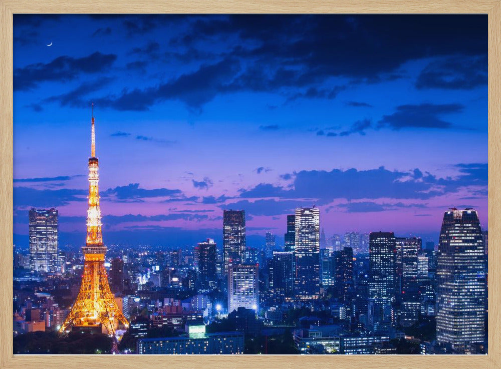 Nachtzicht van Tokio | Poster