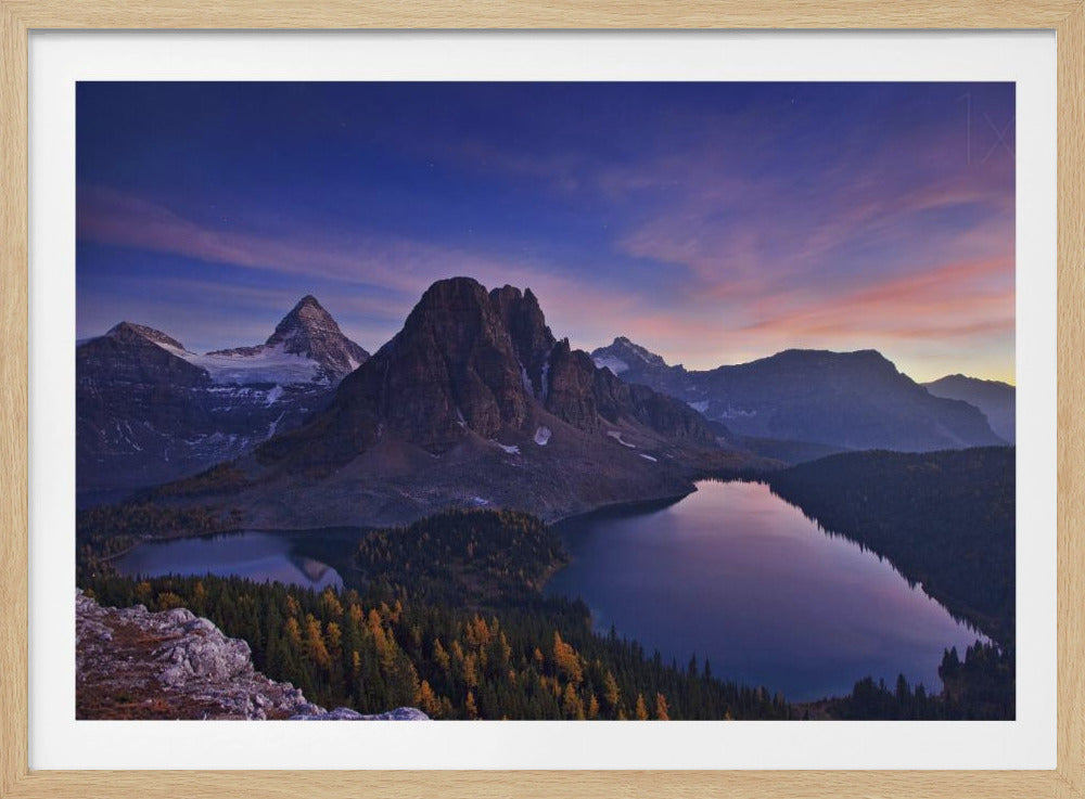 Schemering op Mount Assiniboine | Poster