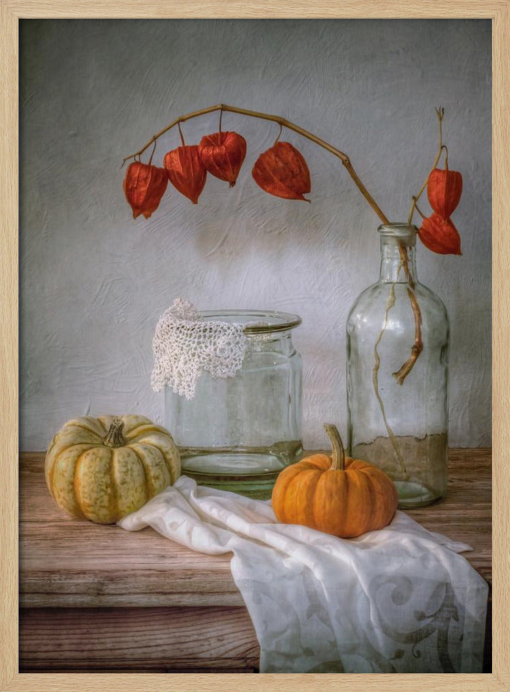 Still life with Physalis and Pumpkin | Poster