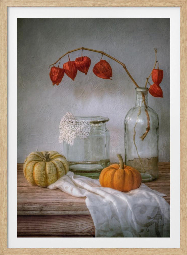 Still life with Physalis and Pumpkin | Poster