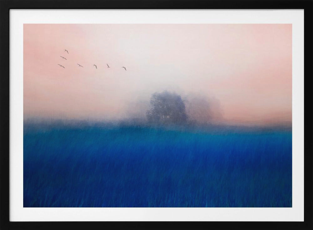 De boom op het blauw | Poster