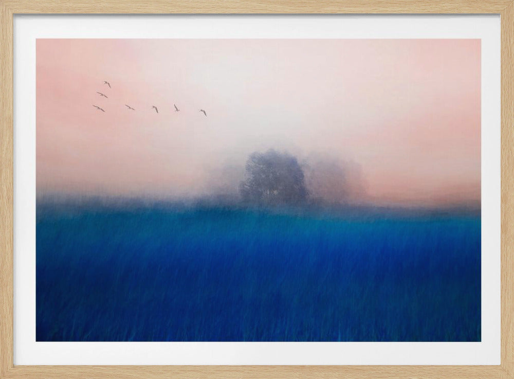 De boom op het blauw | Poster