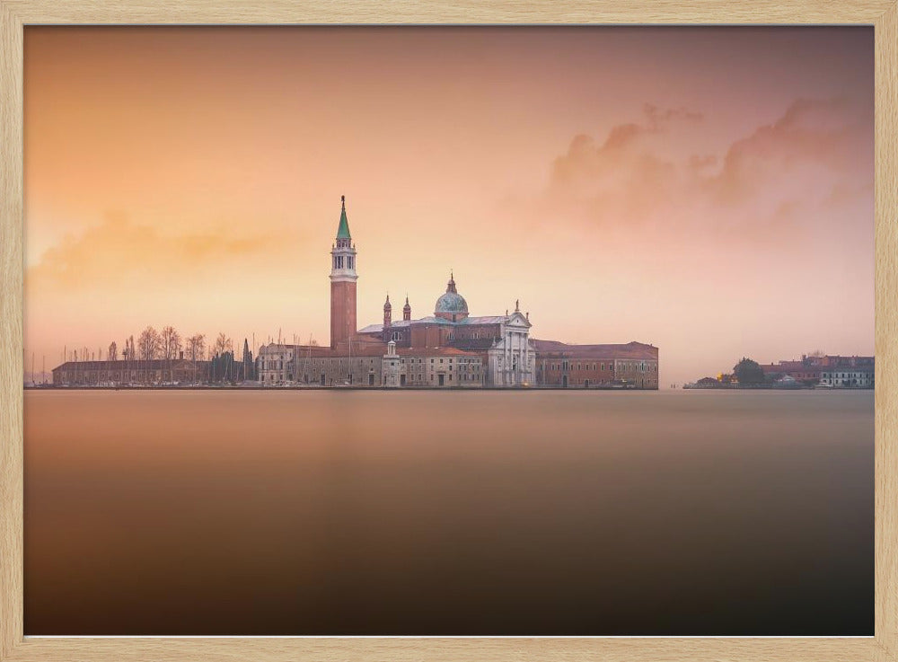 Roze zonsopgang in Venetië | Poster