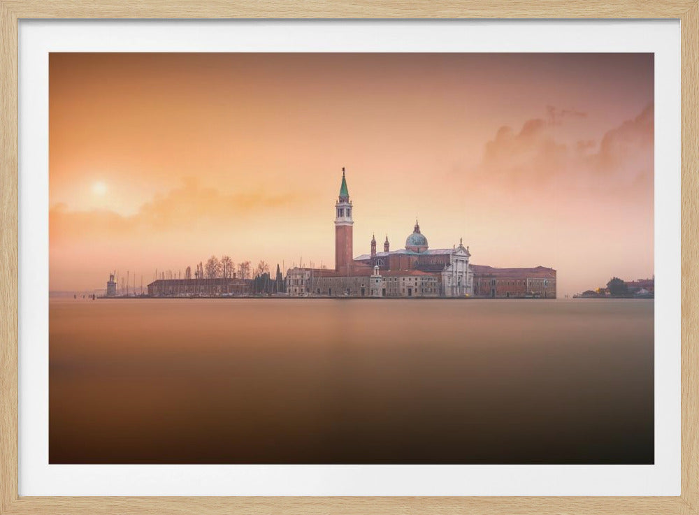 Roze zonsopgang in Venetië | Poster