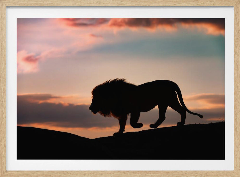 Zonsondergang in de Serengeti | Poster