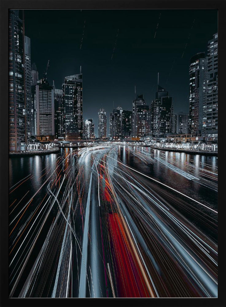 File in het kanaal van Dubai | Poster