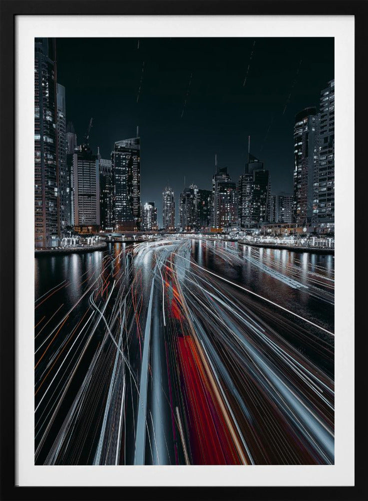 File in het kanaal van Dubai | Poster