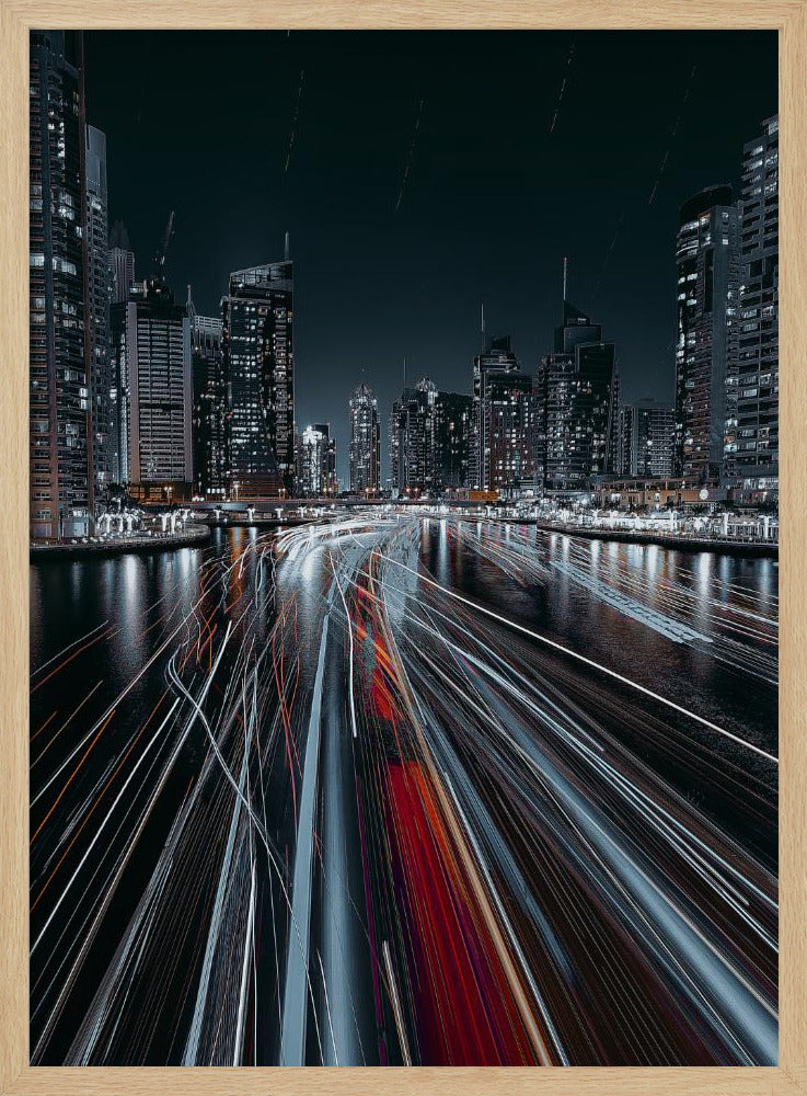 File in het kanaal van Dubai | Poster