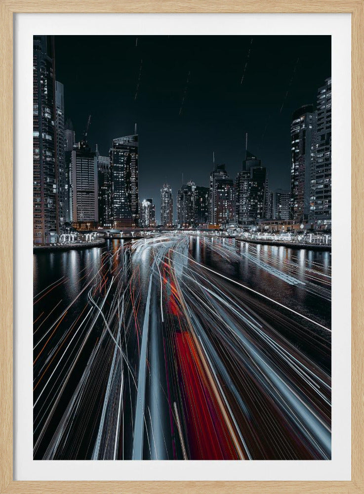 File in het kanaal van Dubai | Poster