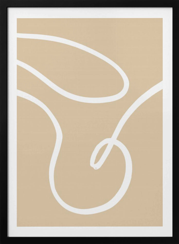 Beige Lijnen 02 | Poster