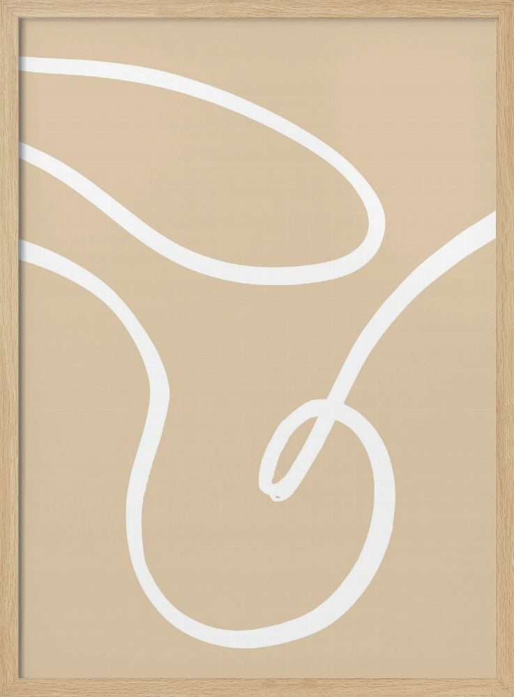 Beige Lijnen 02 | Poster