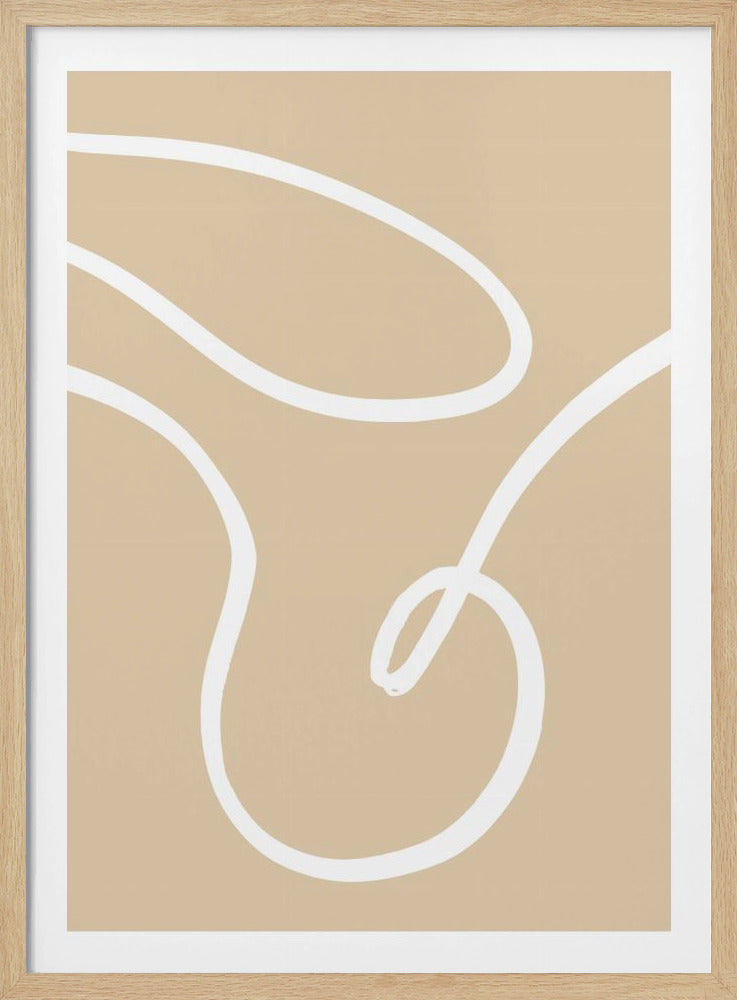 Beige Lijnen 02 | Poster