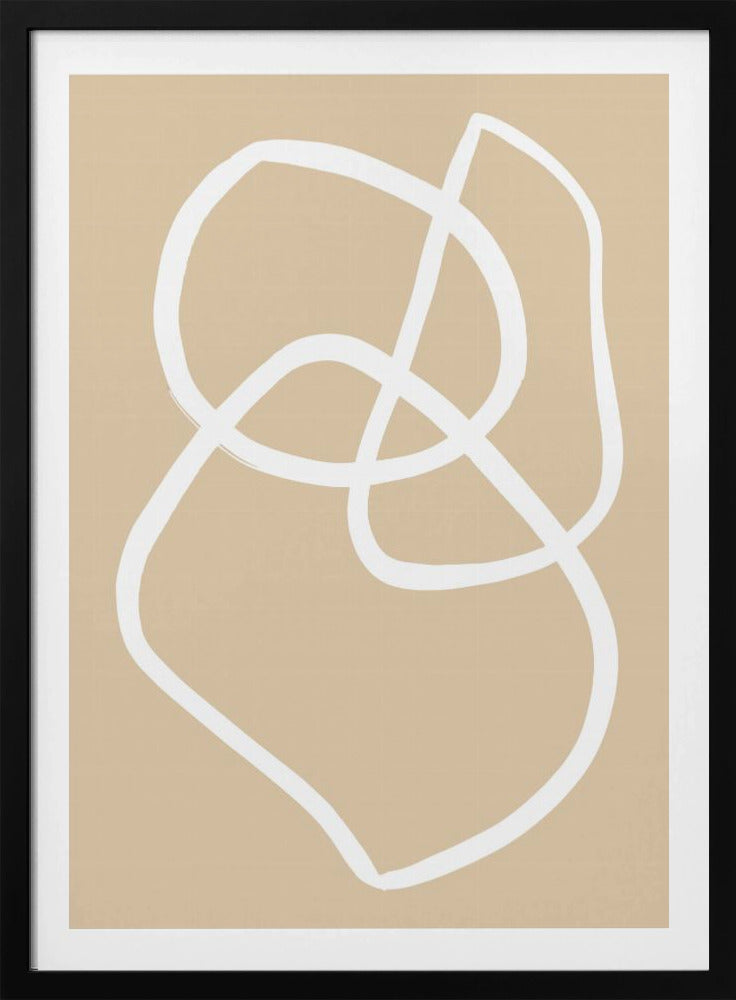 Beige Lijnen 03 | Poster