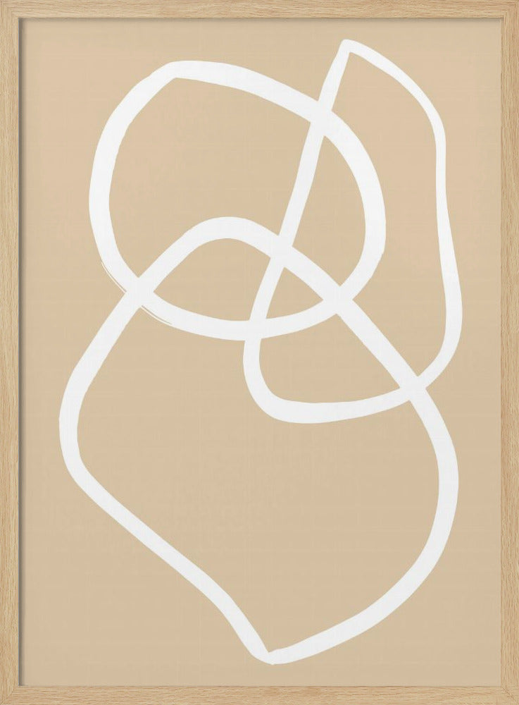 Beige Lijnen 03 | Poster