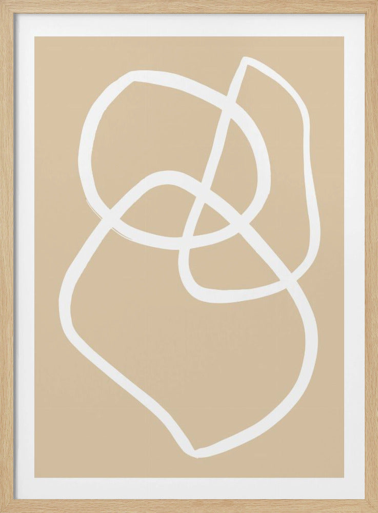Beige Lijnen 03 | Poster