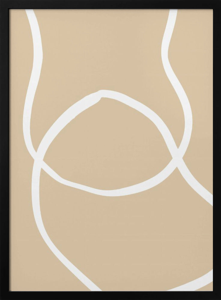 Beige Lijnen 04 | Poster