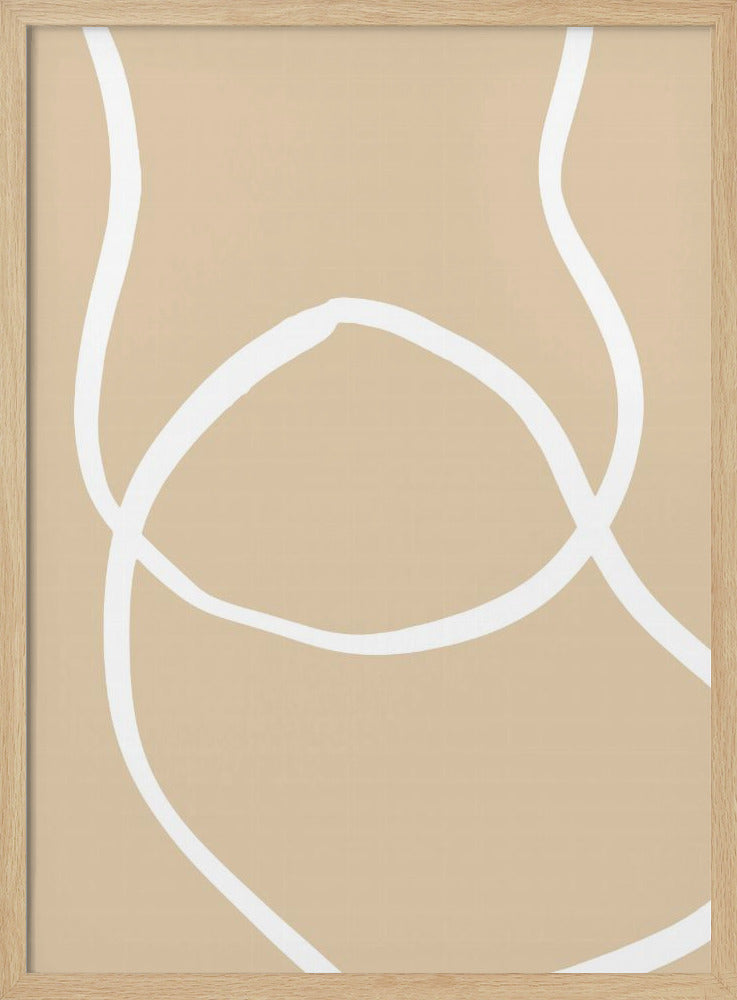 Beige Lijnen 04 | Poster