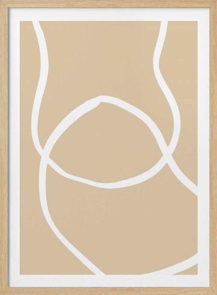 Beige Lijnen 04 | Poster