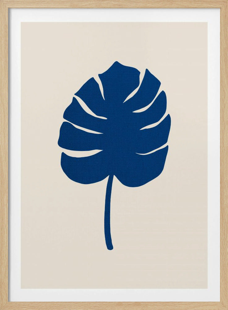 Monstera Canvas Blauw | Poster