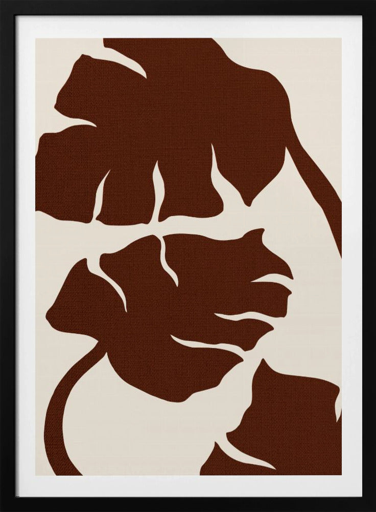 Monstera Canvas Bruin | Poster