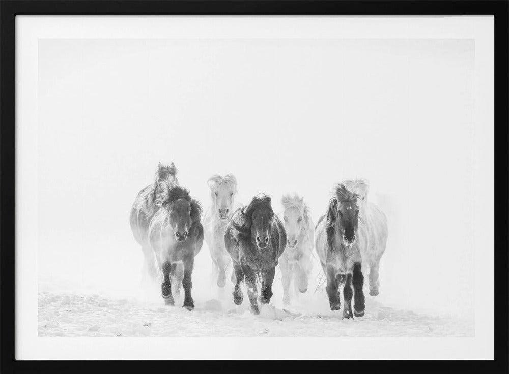 Hardlopen in de sneeuw | Poster