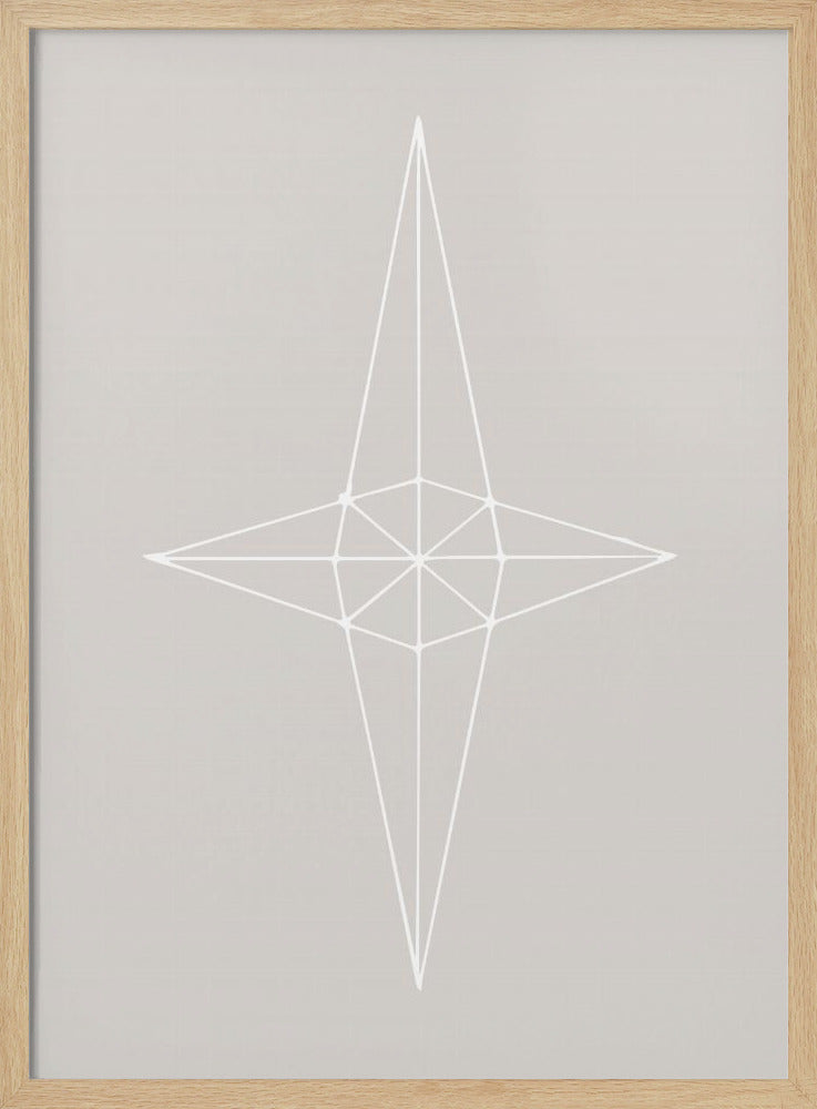 Grid Star Grey | Poster