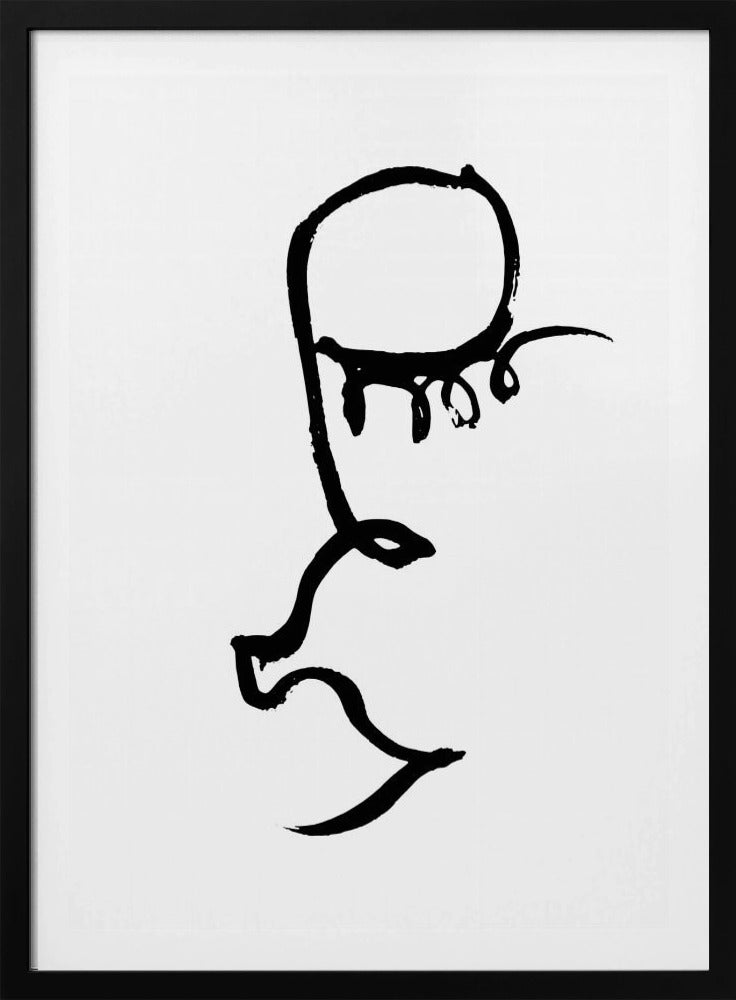 Half Face Zwart | Poster