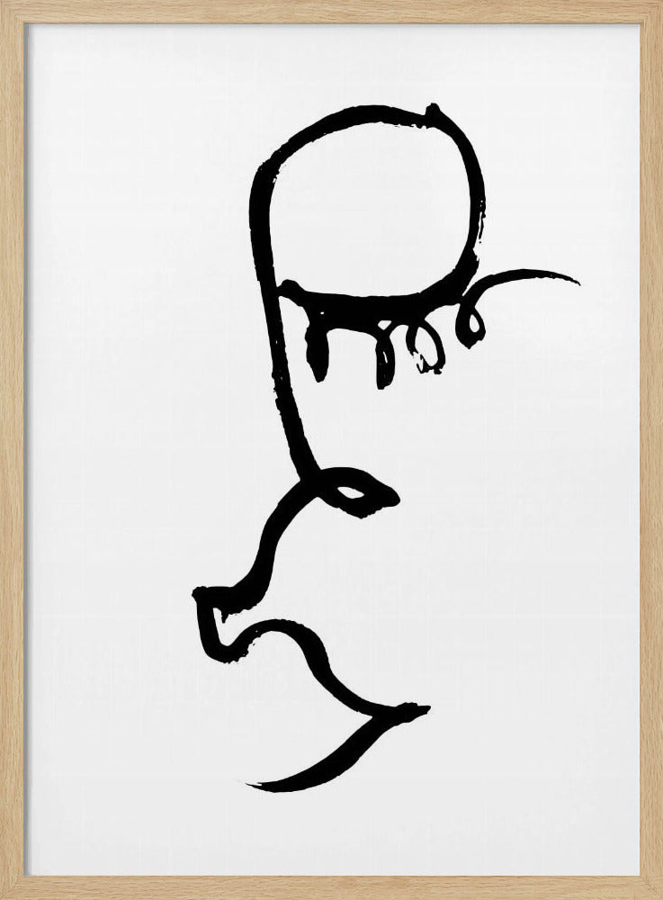 Half Face Zwart | Poster