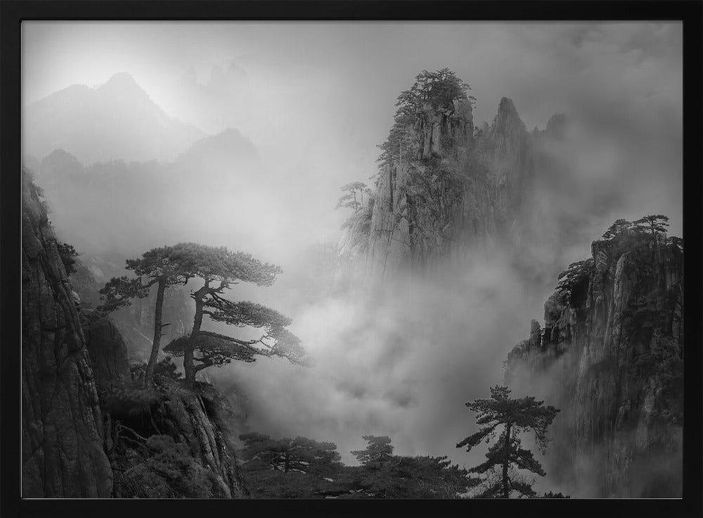 Huang Shan in de mist | Poster