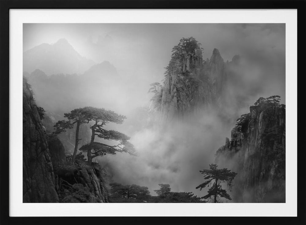 Huang Shan in de mist | Poster