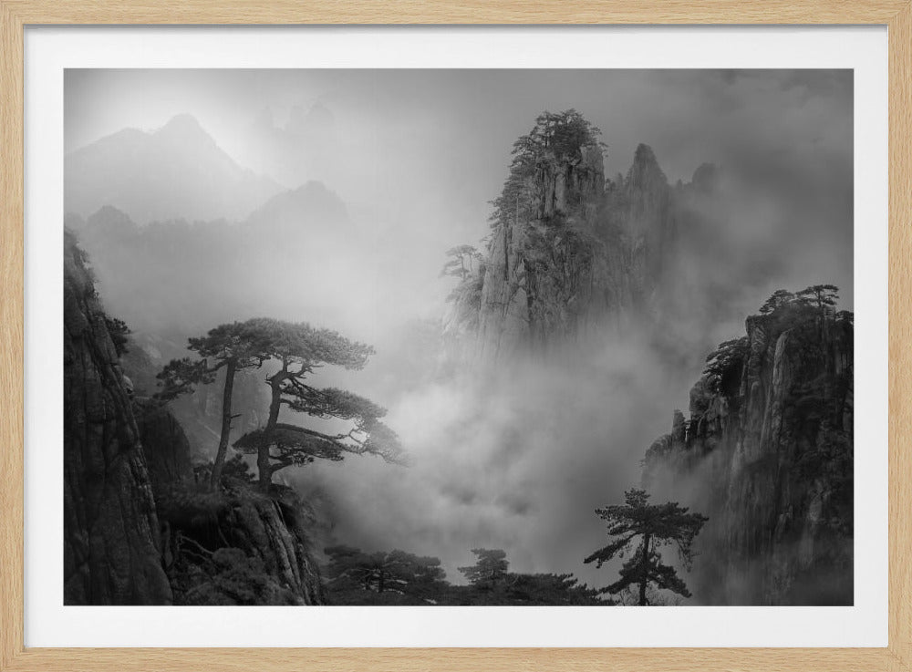 Huang Shan in de mist | Poster