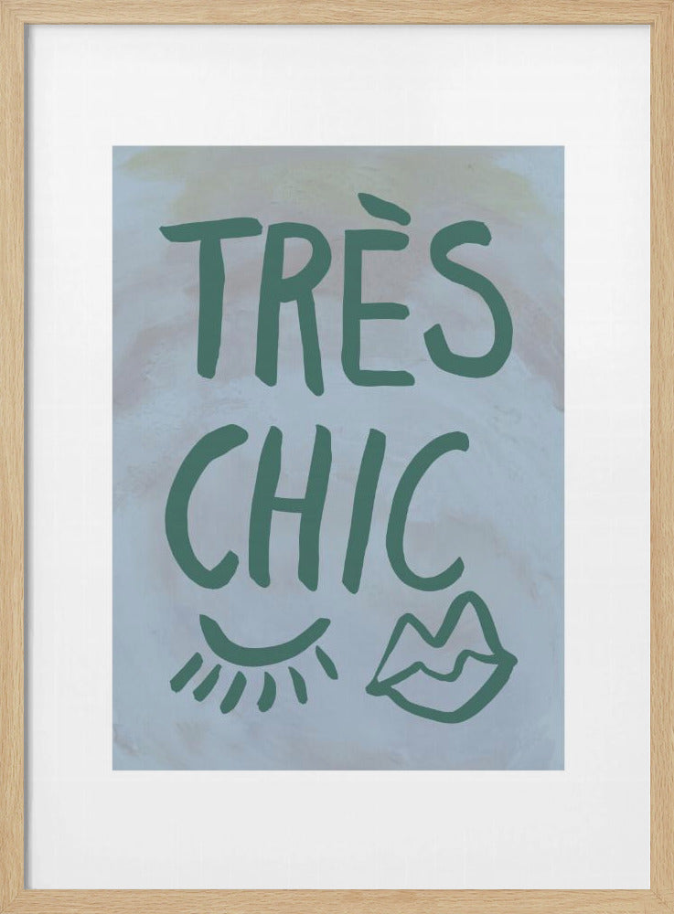 Très Chic Blauw Frame | Poster