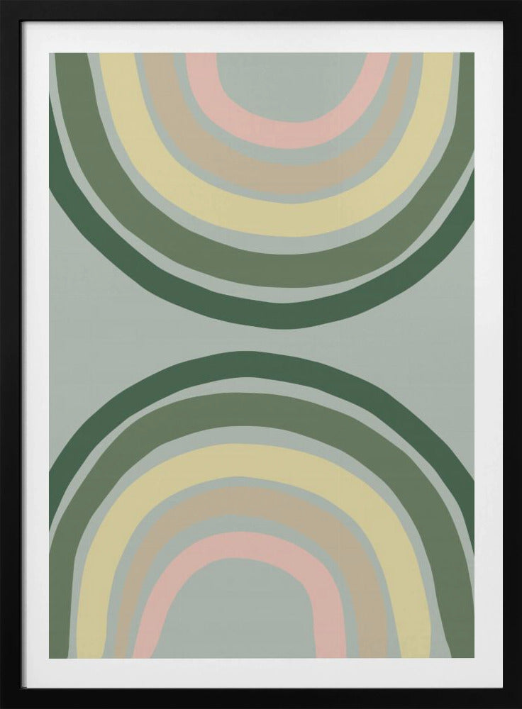 Dubbele Regenboog Groen | Poster