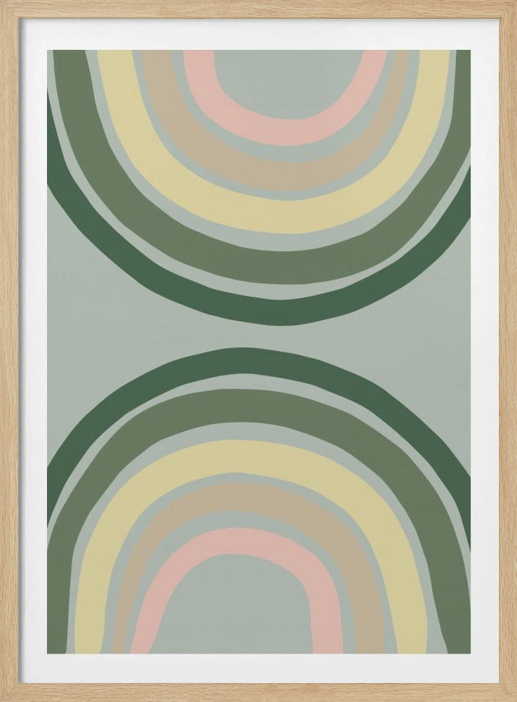 Dubbele Regenboog Groen | Poster