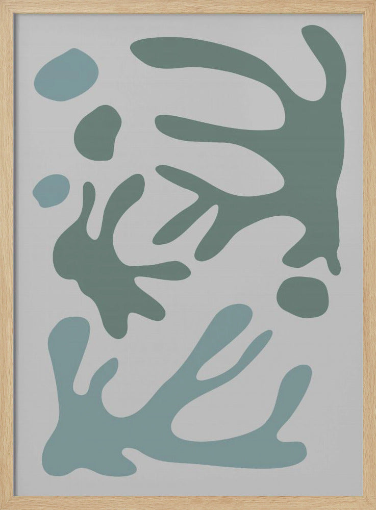 Zeewier Teal nr. 1 | Poster