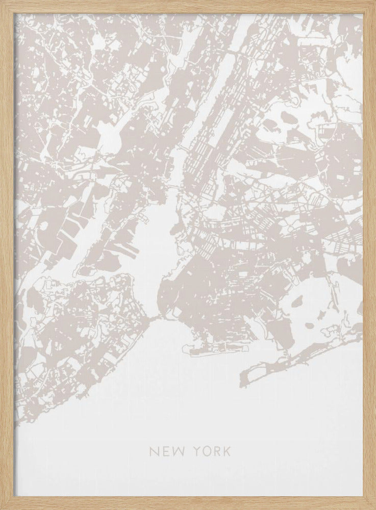 Kaart van New York | Poster