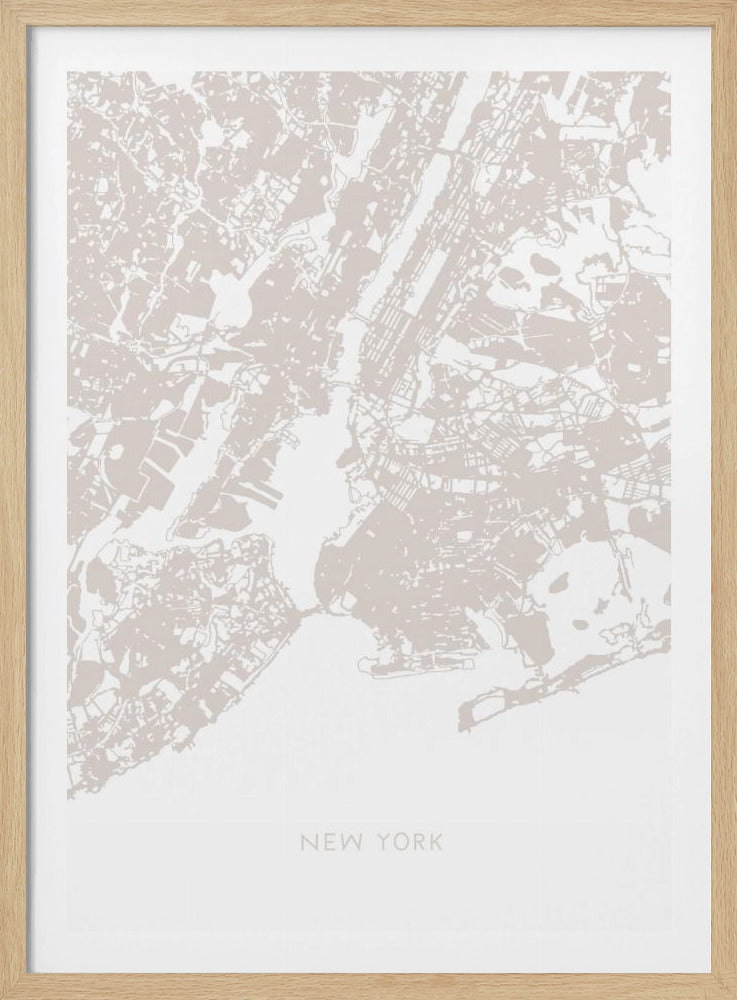 Kaart van New York | Poster
