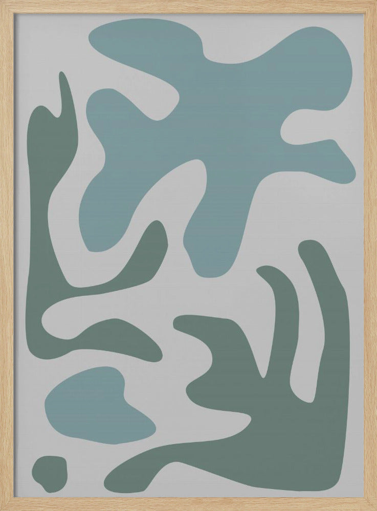 Zeewier Teal nr. 2 | Poster