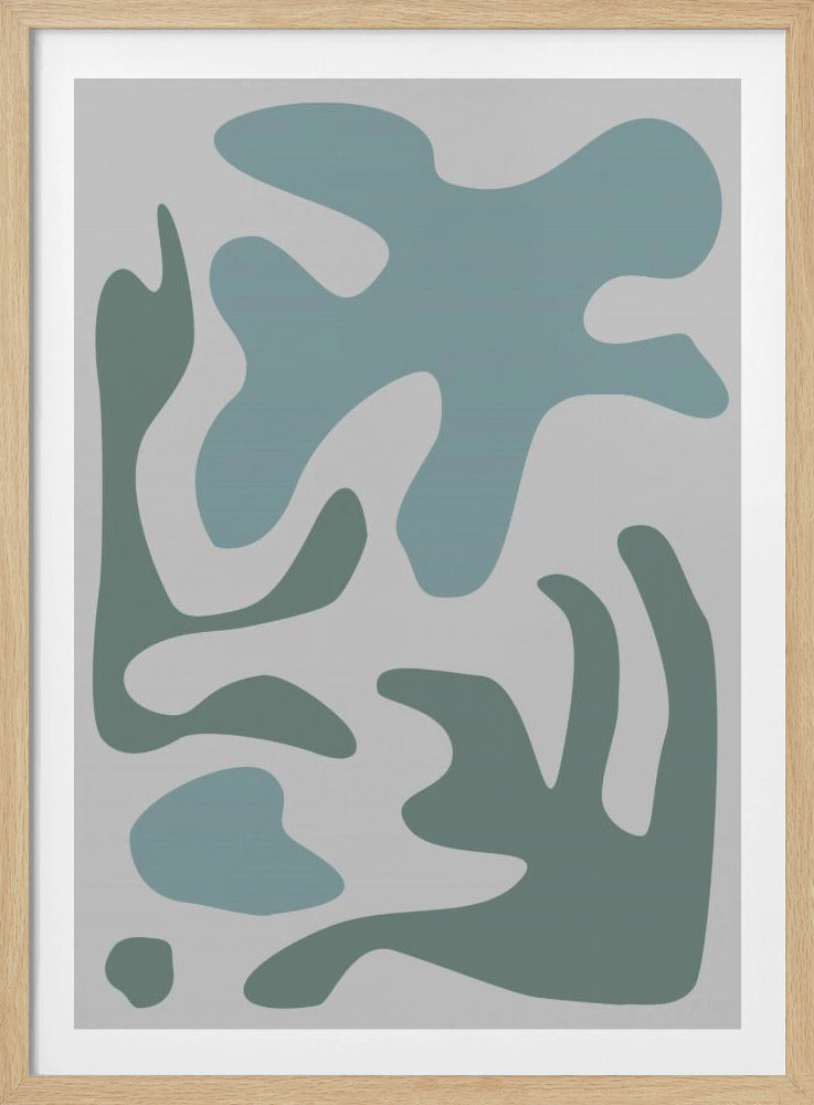 Zeewier Teal nr. 2 | Poster