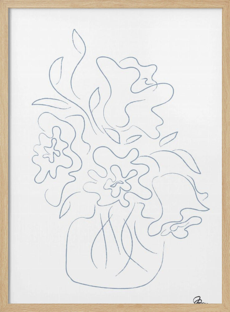 Schets van een boeket bloemen | Poster