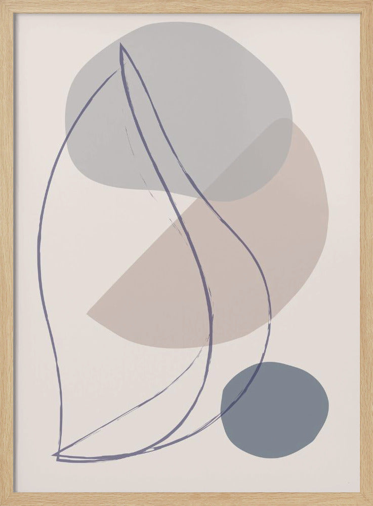 Nieuwe Vormen Blauw Nr. 1 | Poster