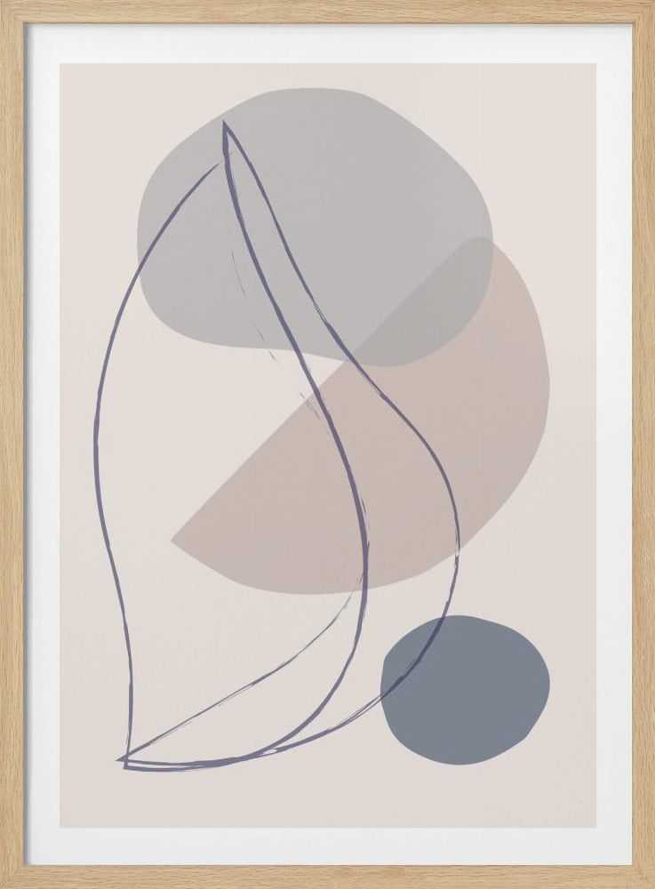 Nieuwe Vormen Blauw Nr. 1 | Poster