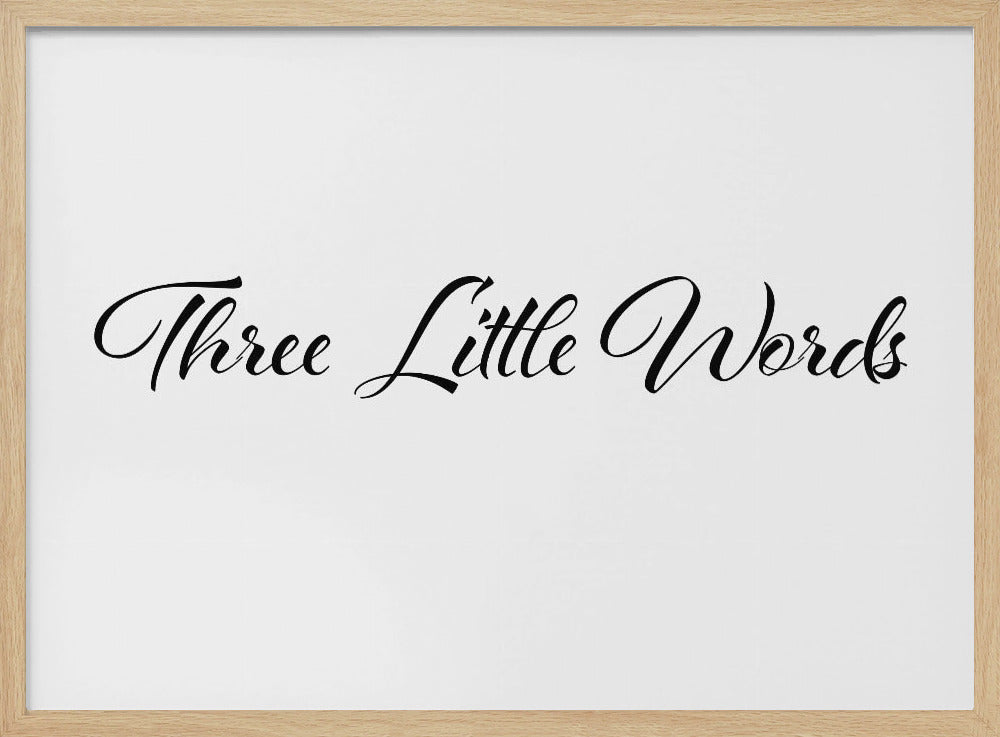 Drie kleine woordjes | Poster