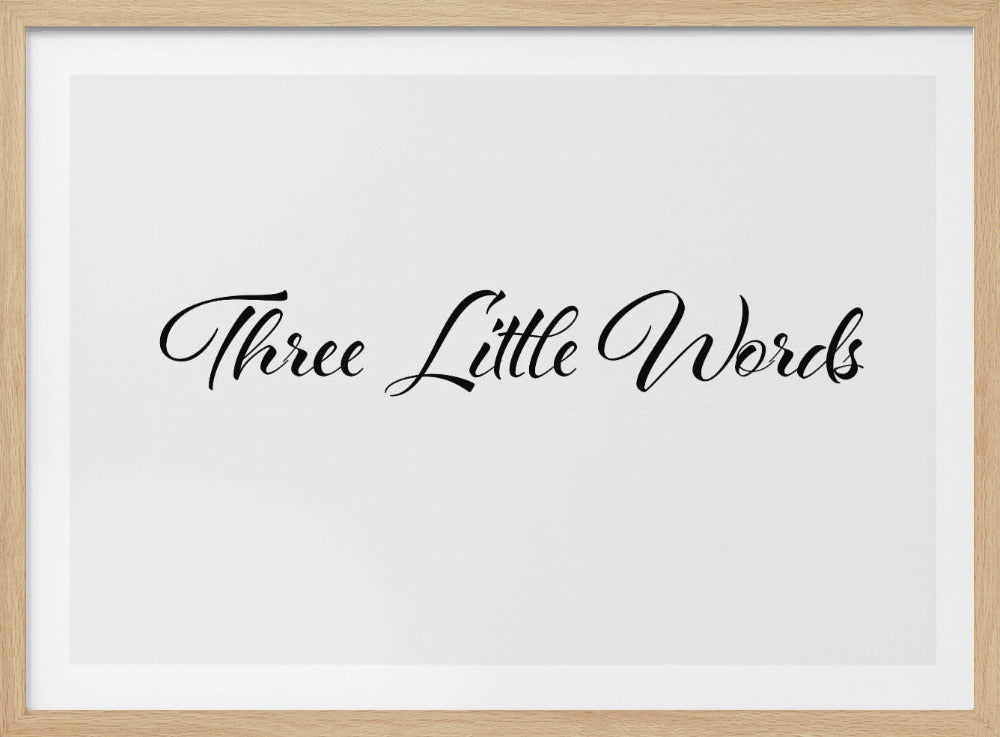 Drie kleine woordjes | Poster