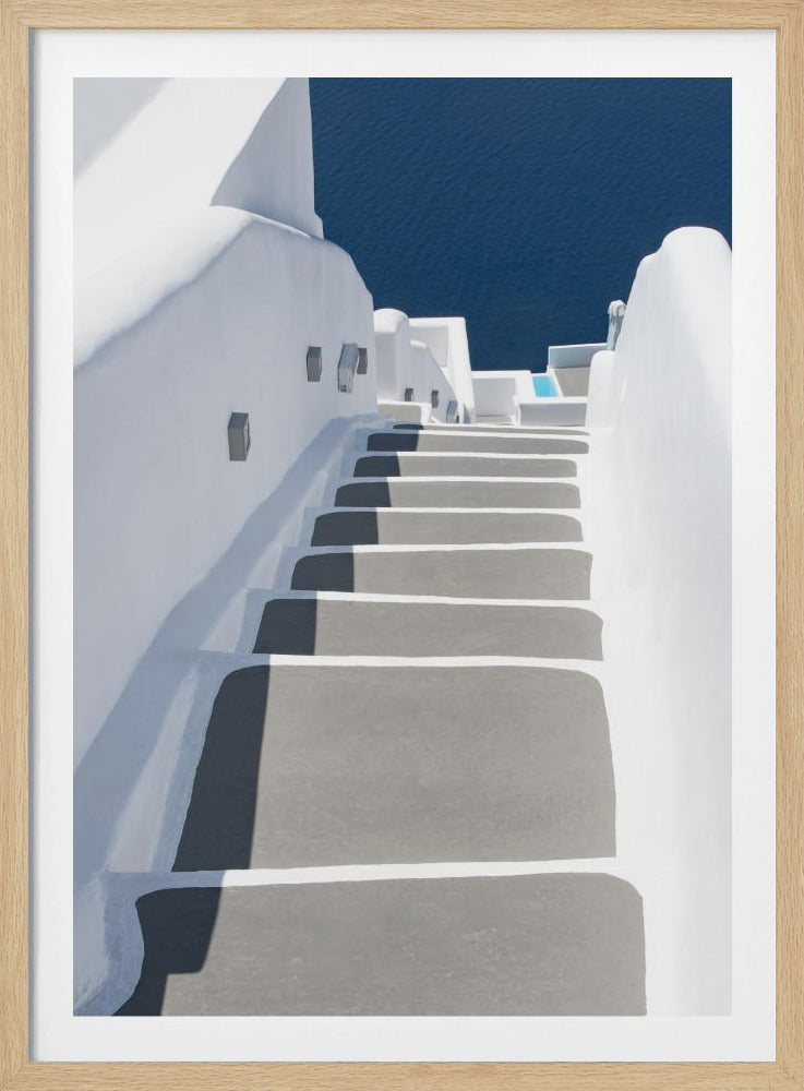 stappen naar zwembad en zee | Poster